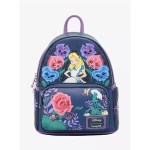 Loungefly Disney Alice in Wonderland & Flowers Backpack NWT